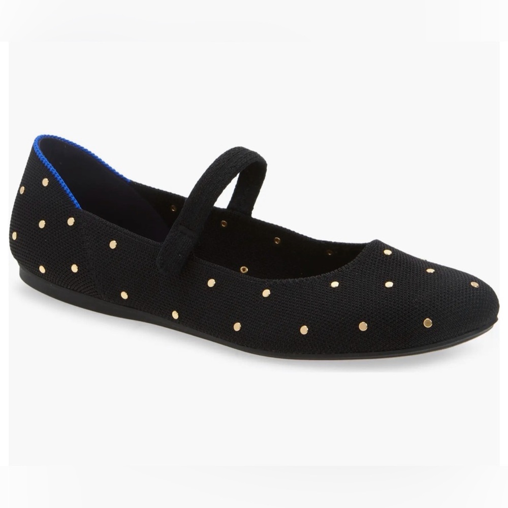 Rothy’s The Square Mary Jane in Studded Black, EUC